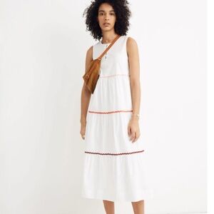 Madewell Rickrack Cattail Tiered Dress Women’s Size XS